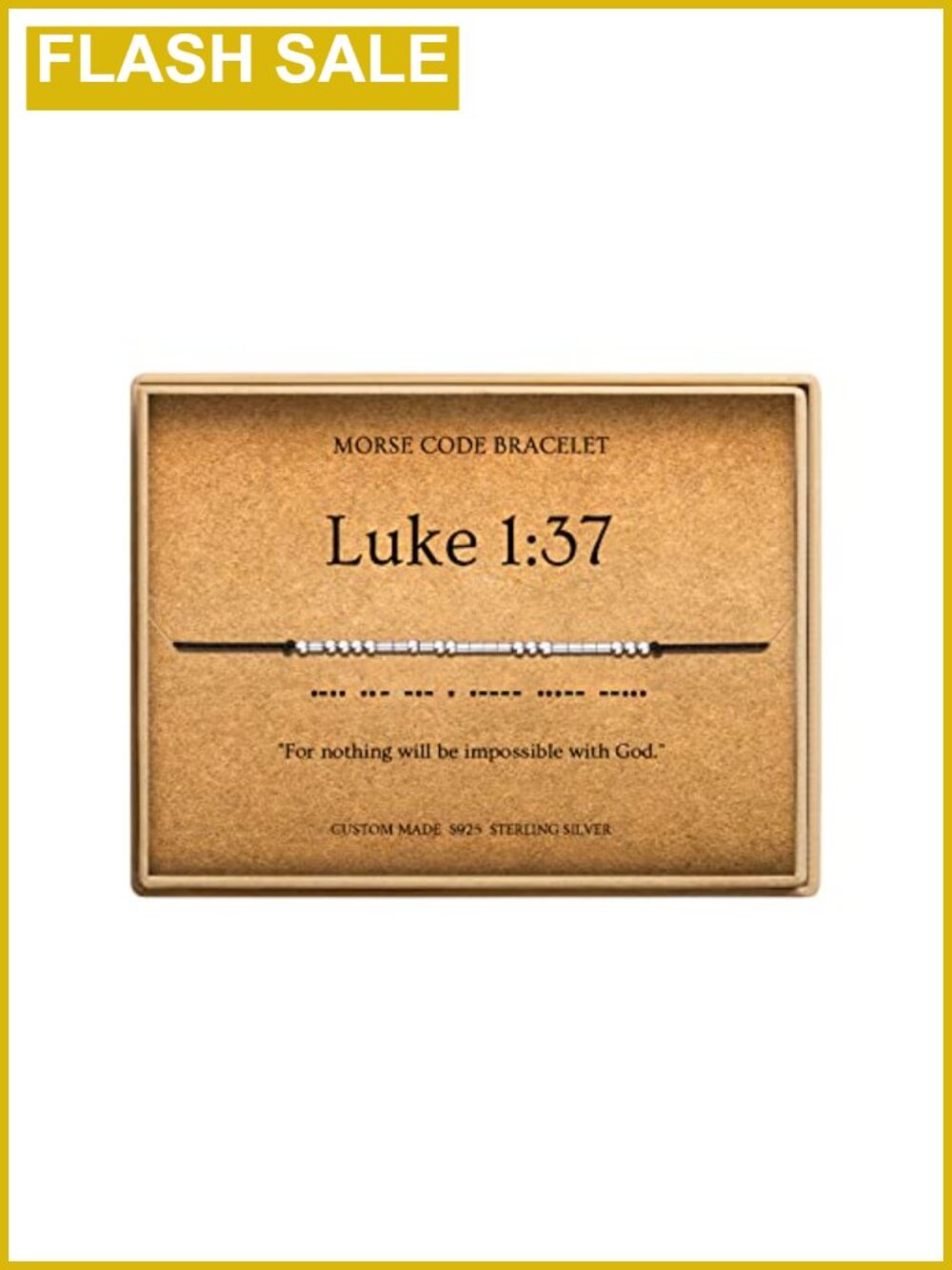 Morse Code Bracelet 925 Sterling Silver Inspirational Faith Jewelry